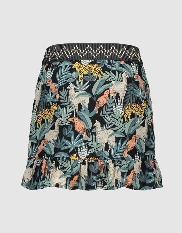 Like FLO - Leaf Print Ruffle Skirt - Kids-Teens