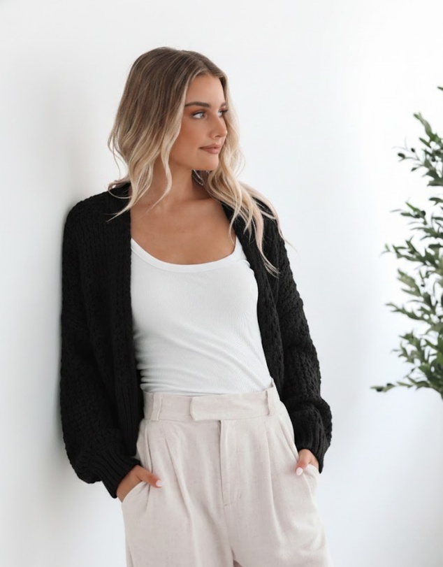 Esther & Co - Dorine Cardigan - Black
