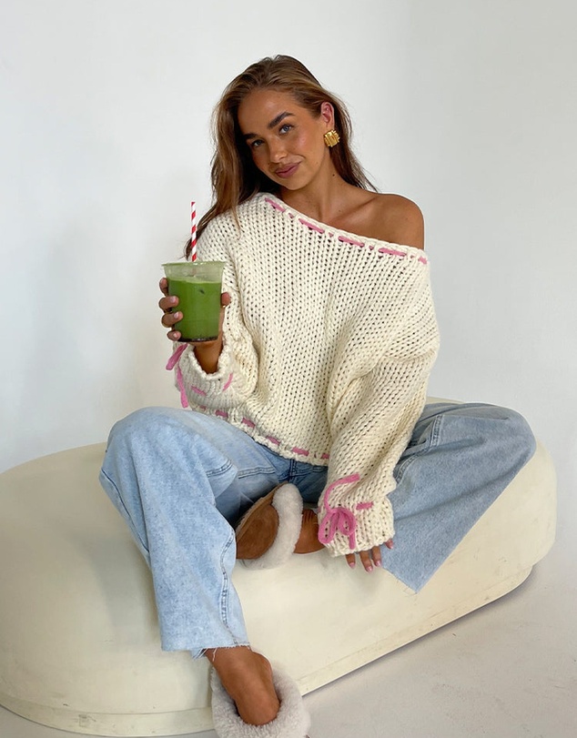 Beginning Boutique - Bea Cream Sweater