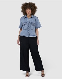 Indigo Tonic - Melissa Cropped Denim Shacket