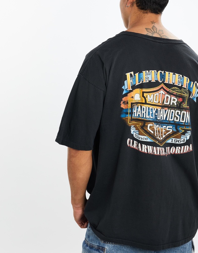 Vintage by The Real Deal - Pre Loved - Vintage 1994 Harley Davidson 'Glow In The Dark' Tee