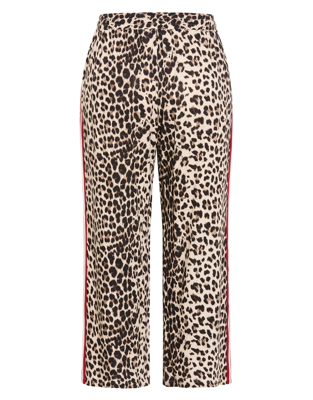 City Chic - Plus size Leopard Tape Stripe Pant - neutral