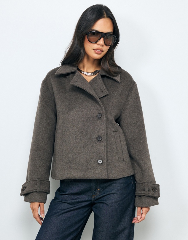 Revibe - Repaired AERE Sofia Wool Blend Jacket - AU 10