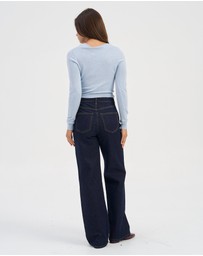ONLY - Juicy High Waisted Wide Leg Jeans