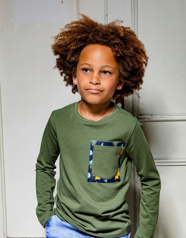B.Nosy - Long Sleeve Tee With Pocket - Kids-Teens