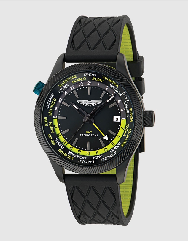Aston Martin - GRZ IP Black Stainless Steel Black Silicone Watch