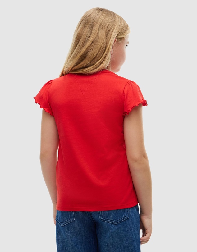 Tommy Hilfiger - Essential Scallop Sleeve Slim Fit T-Shirt - Teens