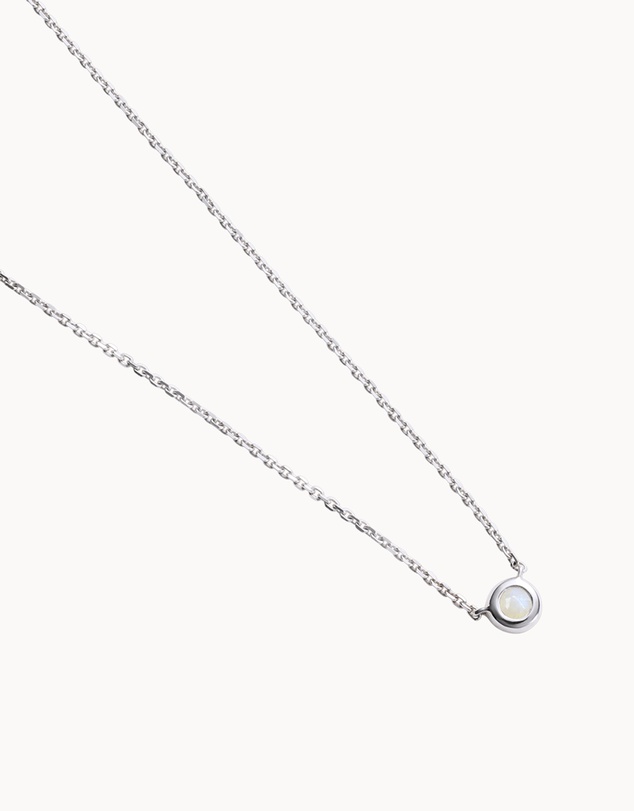 Kirstin Ash - Petite Birthstone Necklace June Moonstone