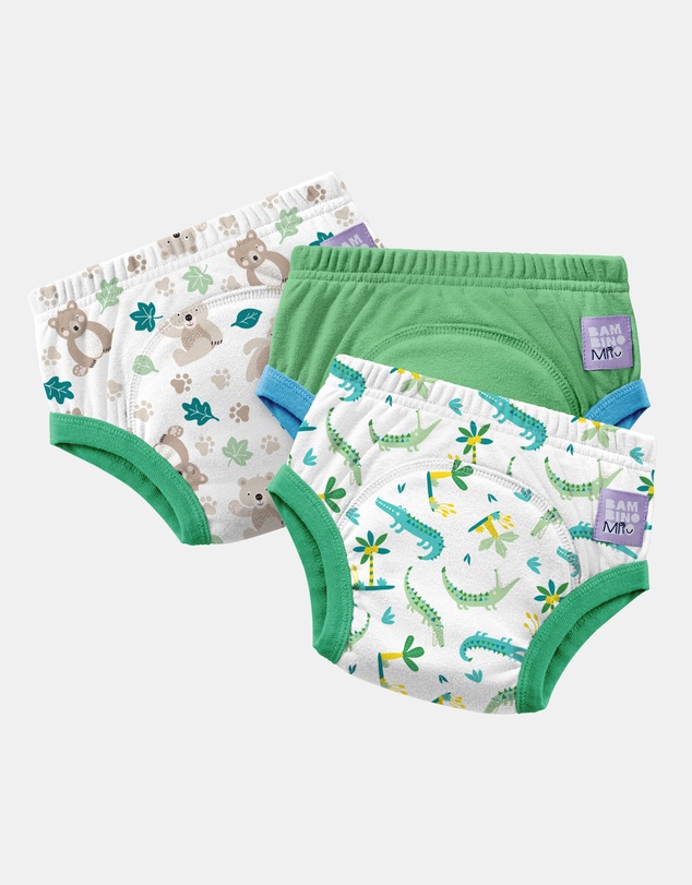 Splash About - 3 Pack Reusable Potty Training Pants Elite - Green Jungle