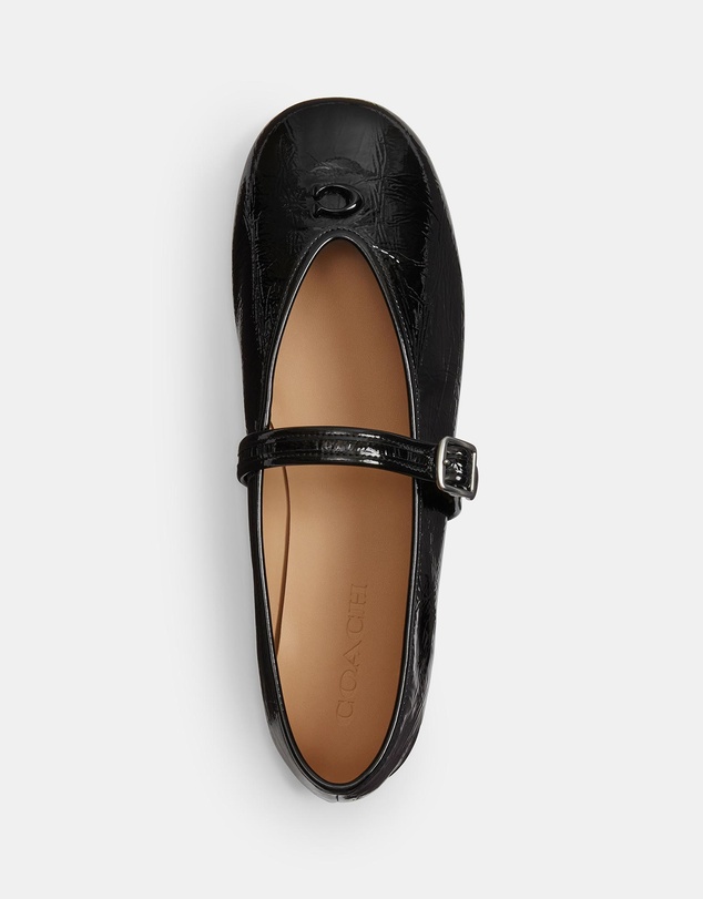 Coach - Sculpted C Crinkle Patent Leather Soft Mary Jane