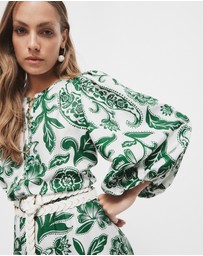 Witchery - Gathered Print Mini Dress