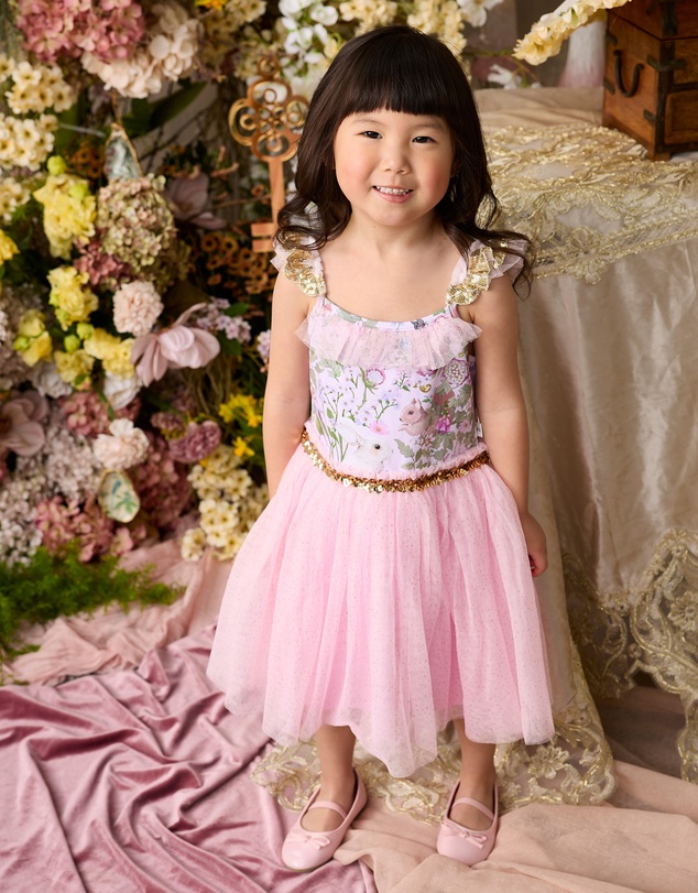 Fleur Harris - 'Heirloom Treasures' Amelie Dress in Pink Multi