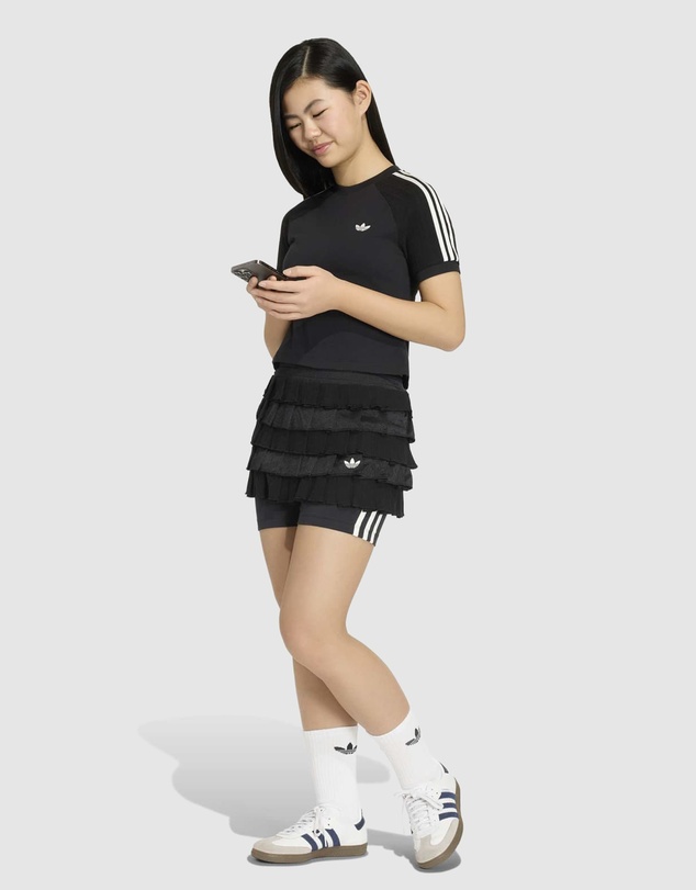 adidas Originals - Slim Knitted 3 Stripes Tee - Kids-Teens