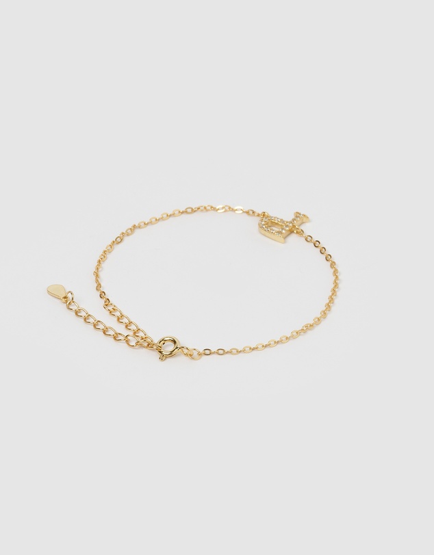 Izoa - Crystal Letter P Bracelet
