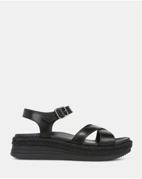 Vionic - Mar Platform Sandal - Black Leather