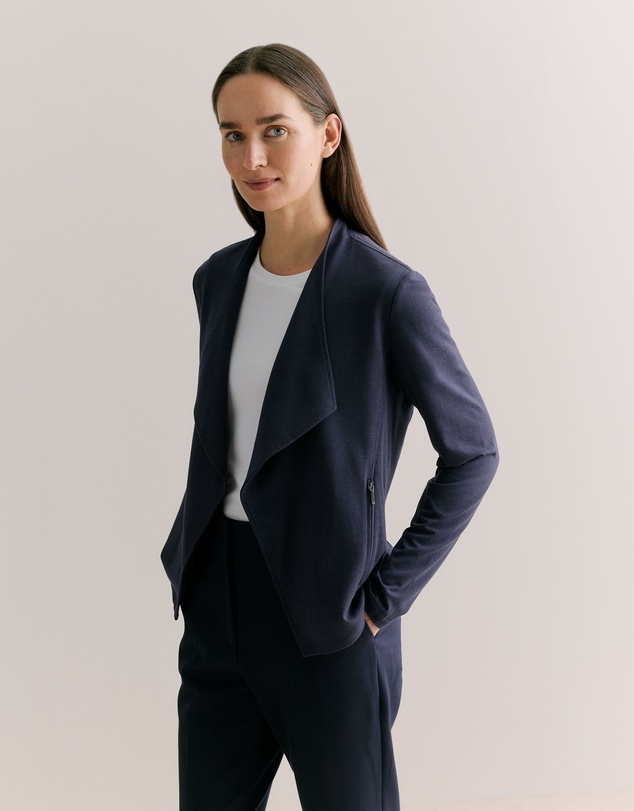 Trenery - Bamboo Viscose Blend Jacket in Night Sky