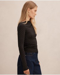 Forever New - Delaney Embellished Long Sleeves Top