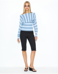 Dazie - Coffee Run Off Shoulder Knit Top
