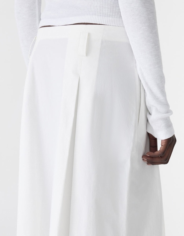 Bassike - Crushed Cotton Box Pleat Skirt