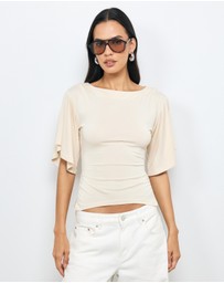 AERE - Elyse Cupro Tie Top