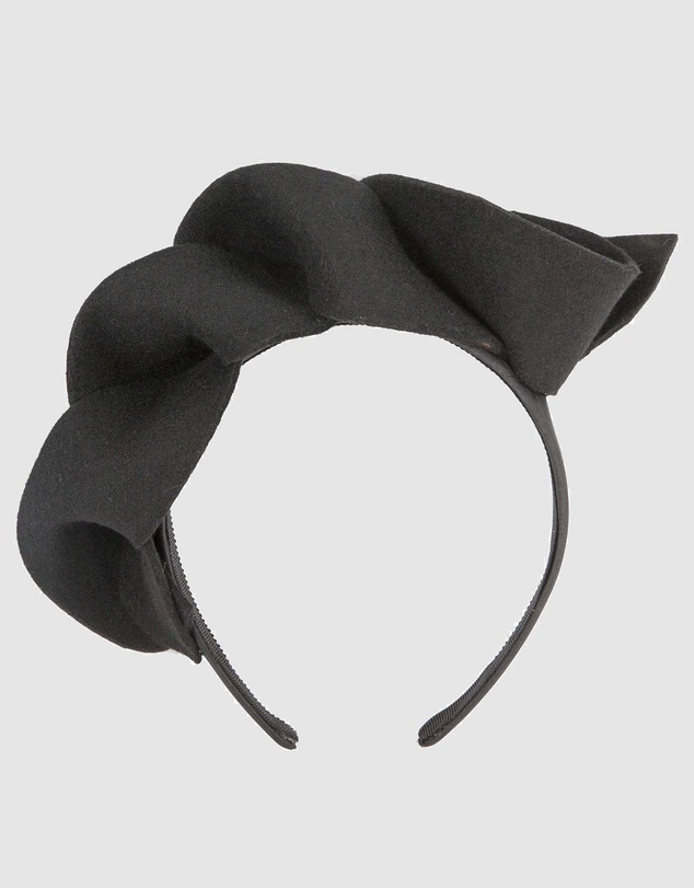 Max Alexander - Felt Black Spiral Fascinator