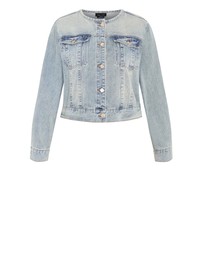 City Chic - Plus sizeTalia Denim Jacket - mid wash