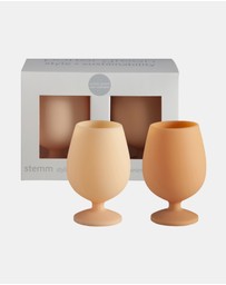 porter green - stemm | silicone unbreakable wine glasses