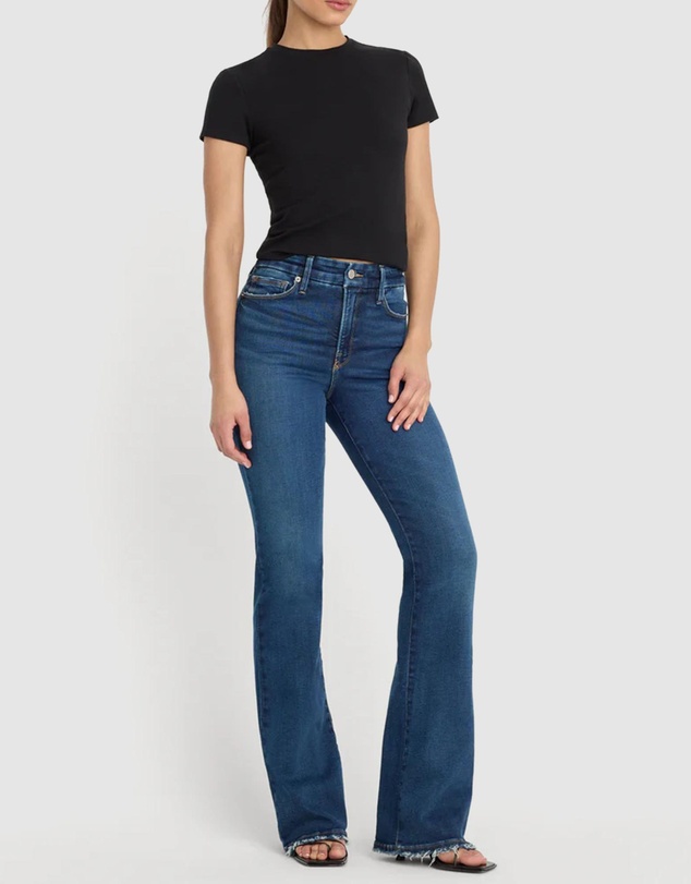 Good American - Soft Tech Good Classic Bootcut Jeans