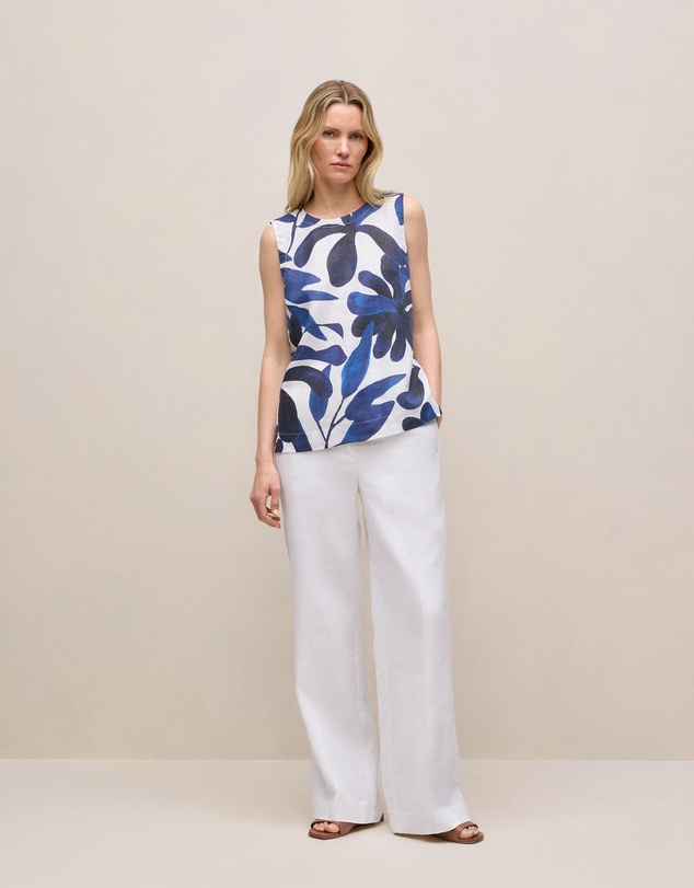 Trenery - Marea Linen Shell Tank in White