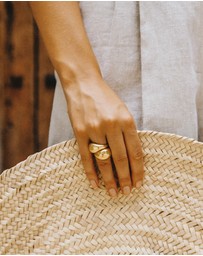 Kirstin Ash - Golden Light Dome Ring