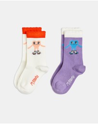 Mini Rodini - Heart In Shoes 2-Pack Socks - Babies-Teens