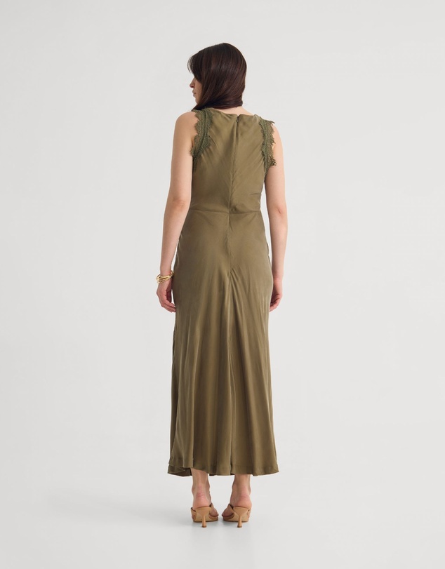 Oxford - Camilla Cupro Lace Trim Dress