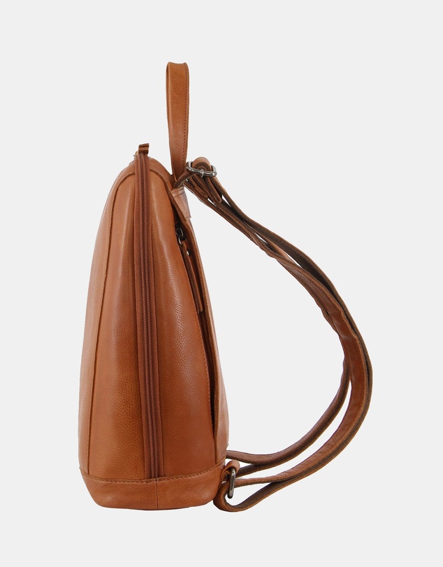 Milleni - Milleni Ladies Nappa Leather Twin Zip Backpack