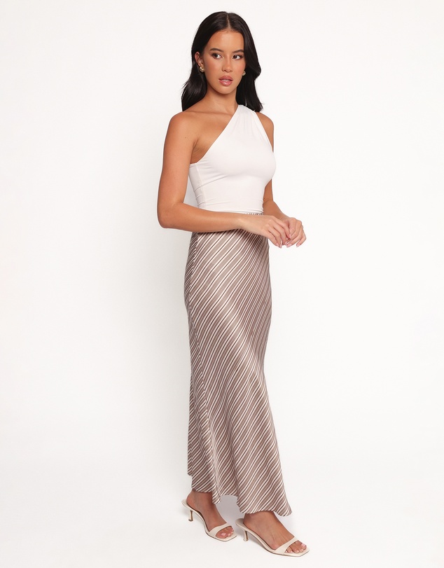 Petal & Pup - Dellia Maxi Skirt - Brown Stripes