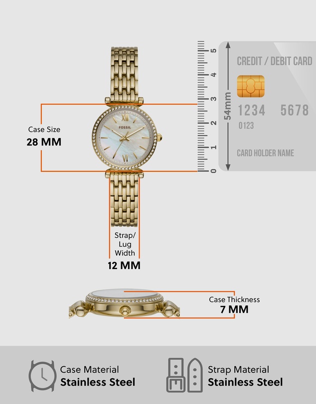 Fossil - Carlie Mini Gold-Tone Analogue Watch