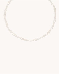 Astrid & Miyu - Serenity Pearl Beaded 18ct Gold Plated Necklace