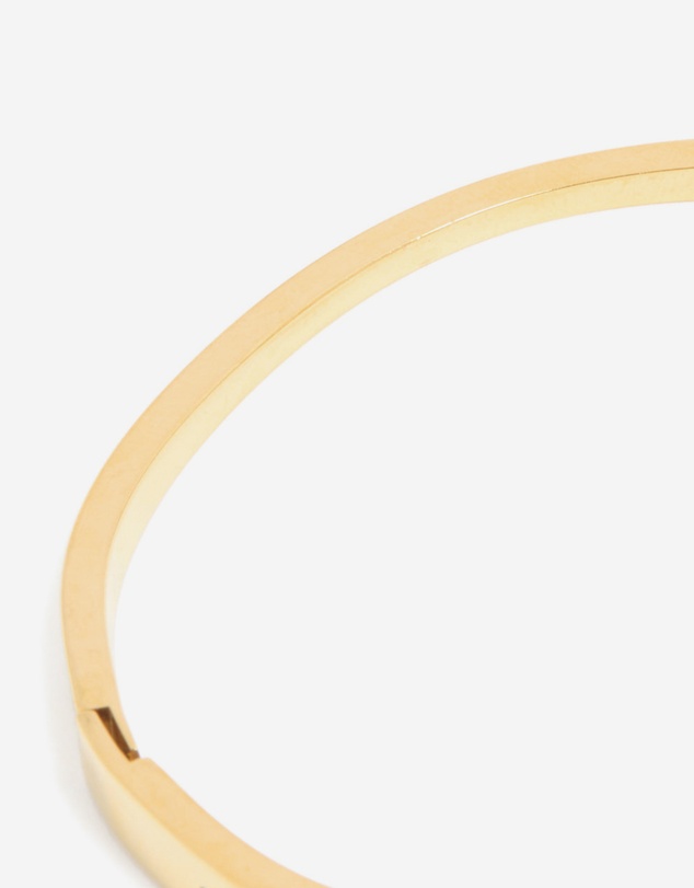 Lovisa - Waterproof Gold Plated Stainless Steel Diamante Roman Numeral Hinged Bangle