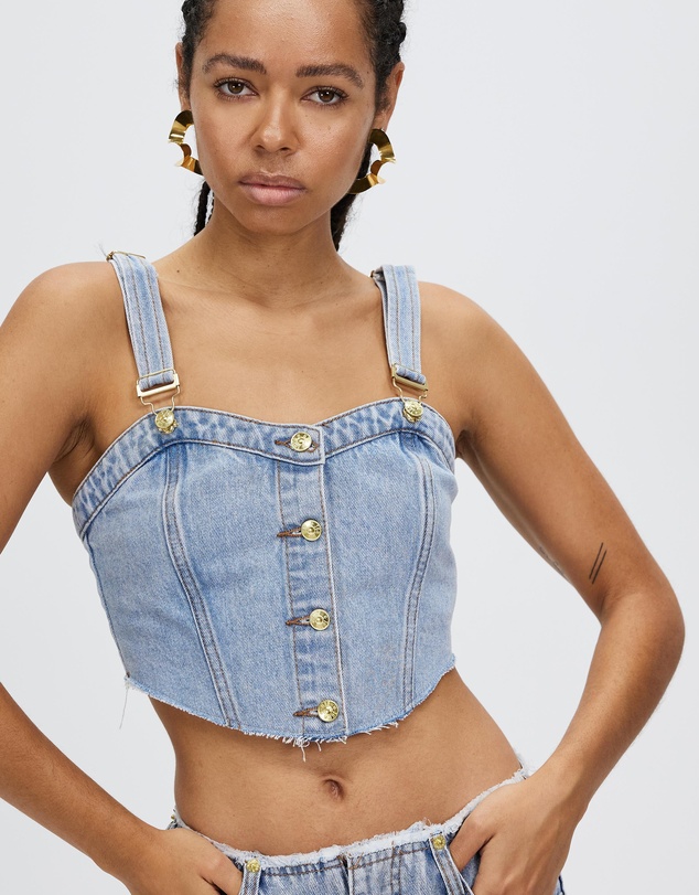 JGR & STN - Elisha Denim Top