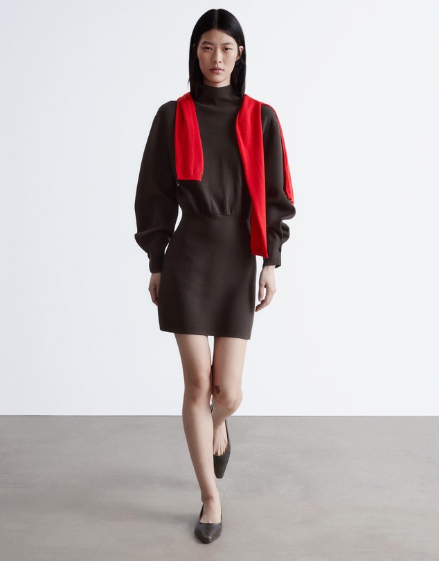 & Other Stories - Knitted Mock-Neck Mini Dress