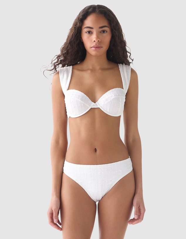 Kate Spade - Seersucker Wide Strap Underwired Padded Bikini Top