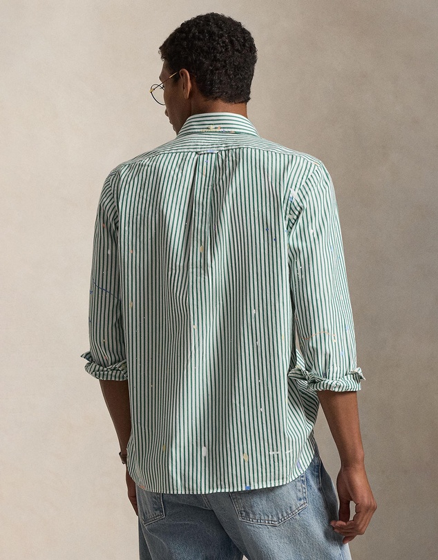 Polo Ralph Lauren - Classic Fit Paint-Splatter Striped Shirt