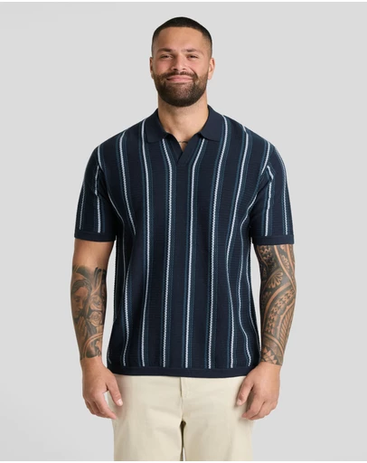 Johnny Bigg - Ripley Stripe Knit Polo
