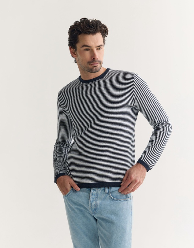 Oxford - Liam Stripe Crew Neck