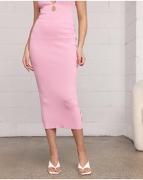 Dazie - On Track Summer Knit Midi Skirt