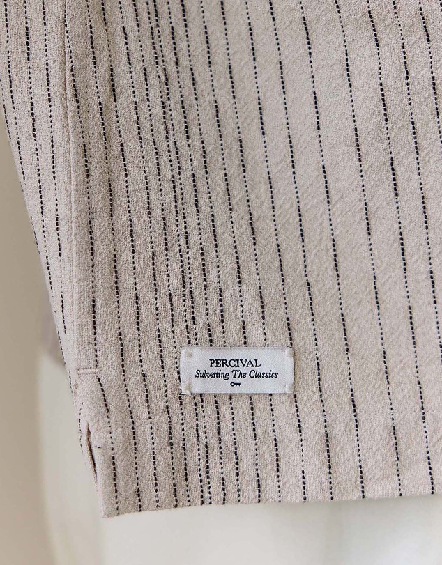 Percival - Leland Cuban Boxy Long Sleeve Shirt