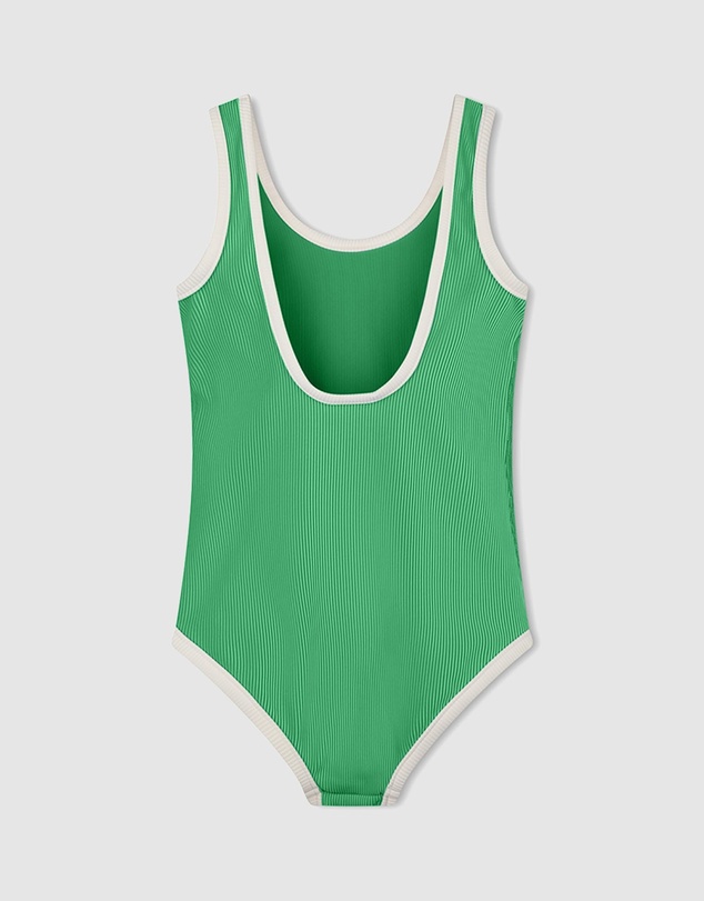 Zulu & Zephyr Mini - Mini Stripe Rib Scoop One Piece - Kids