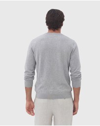Coast Clothing - Crew Neck Cotton Jumper - Grey
