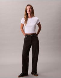 Calvin Klein Jeans - Monogram Logo Ribbed Baby Tee