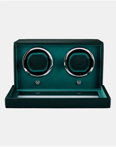 Wolf - Cub Double Watch Winder with Cover