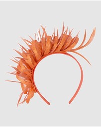 Max Alexander - Orange Sinamay Fascinator Headband